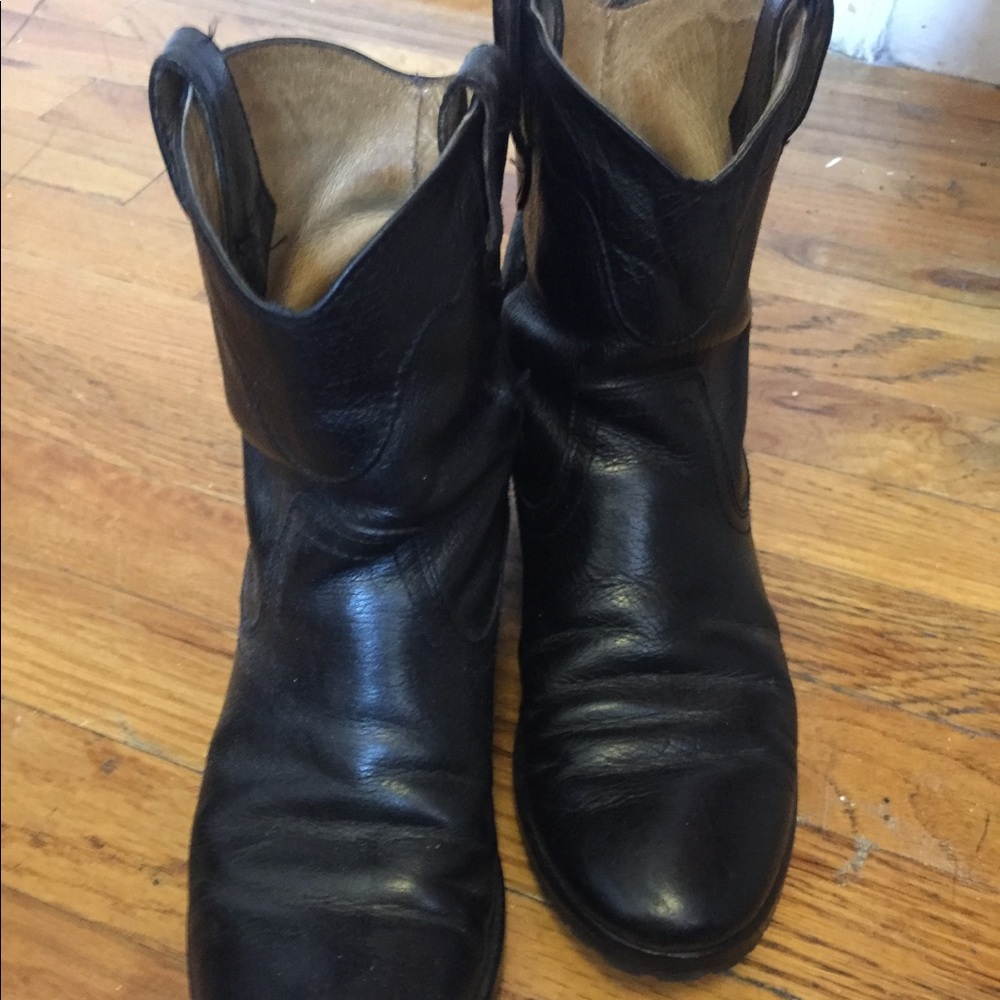 Frye Black newly resoled boots